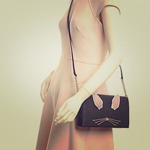 Kate Spade Cali Bunny Leather Black Cross Body Bag